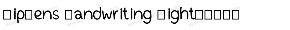 NipCens Handwriting Light字体转换